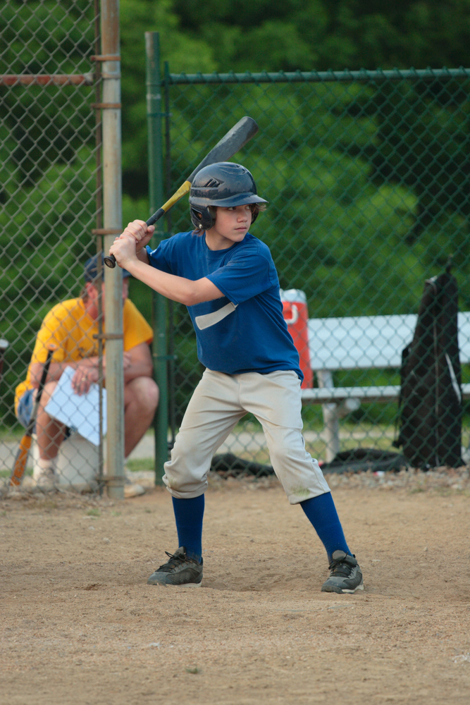 Youth player in the batter’s box
